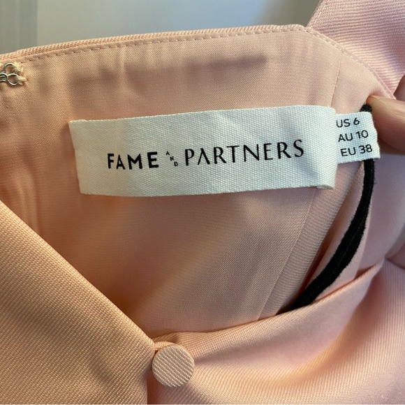Fame and Partners Peach Bodycon Maxi Dress Button Down Sweetheart Neckline - Picture 8 of 8